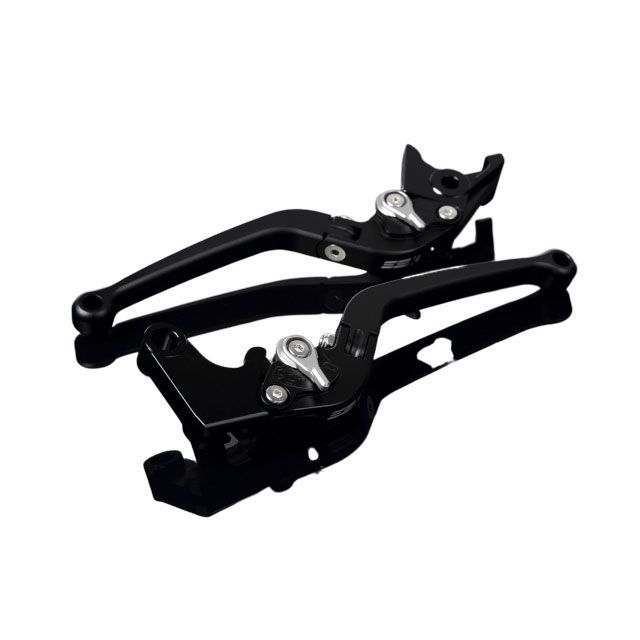 SPEEDRA アルミビレットアジャストレバーセット スタンダード可倒式（レバー本体：マットブラック） アジャスター マットシルバー LVAM037BK-SR メーカー在庫あり SPEEDRA レバー バイク FJR1300 XT1200Z