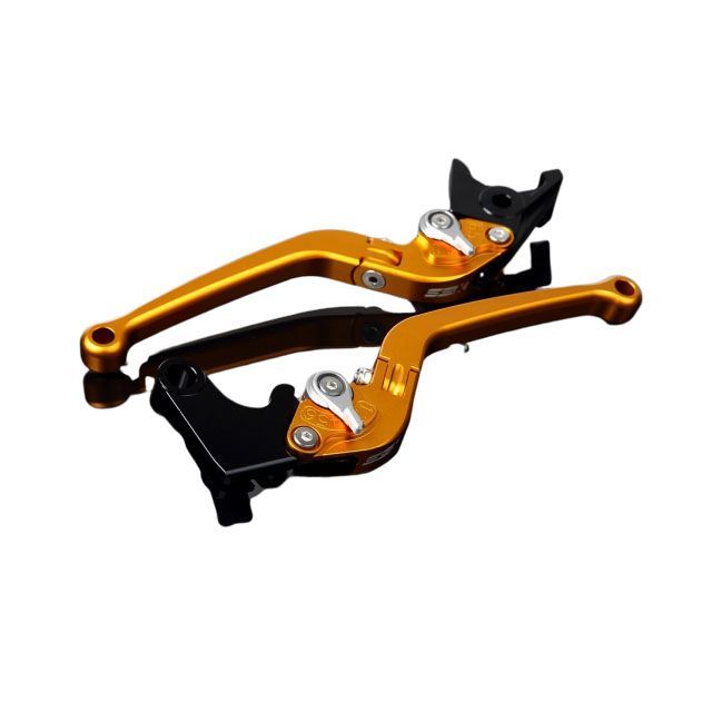 SPEEDRA アルミビレットアジャストレバーセット スタンダード可倒式（レバー本体：マットゴールド） アジャスター マットシルバー LVAM043GD-SR SPEEDRA レバー バイク MT-01 VMAX1700