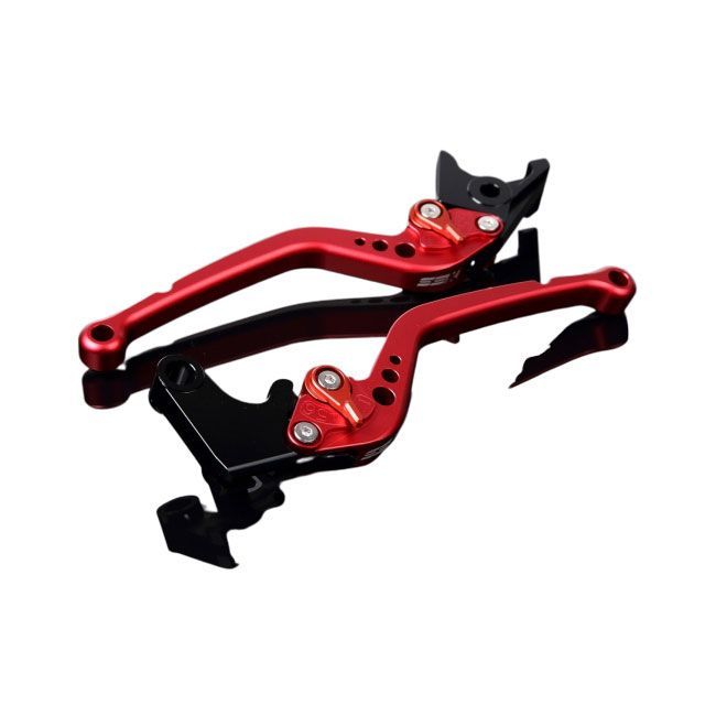 SPEEDRA アルミビレットアジャストレバーセット スタンダードロング（レバー本体：マットレッド） アジャスター マットレッド LVBM021RD-RD SPEEDRA レバー バイク