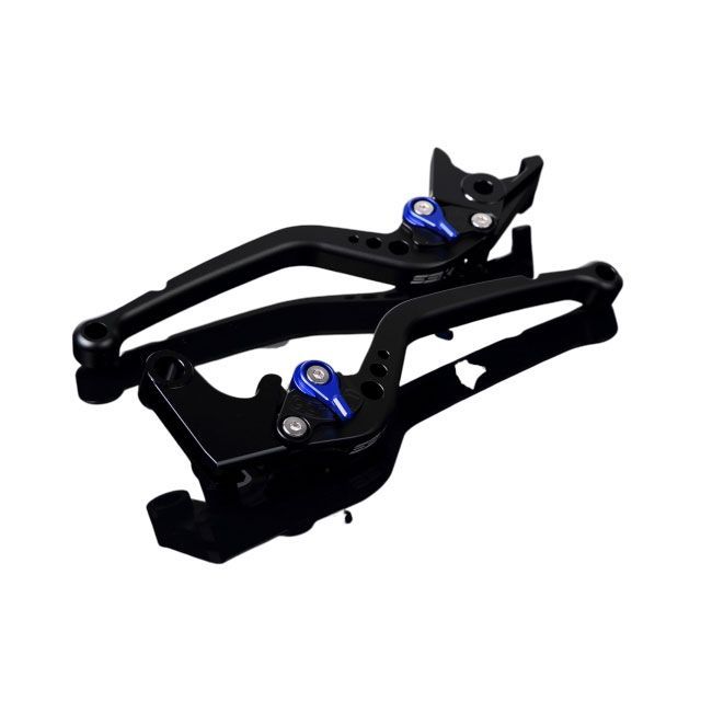 SPEEDRA アルミビレットアジャストレバーセット スタンダードロング（レバー本体：マットブラック） アジャスター マットブルー LVBM023BK-BE メーカー在庫あり SPEEDRA レバー バイク