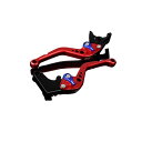 SPEEDRA アルミビレットアジャストレバーセット スタンダードショート(レバー本体:マットレッド) アジャスター マットブルー LVCM024RD-BE SPEEDRA レバー バイク ZX-6R(2)