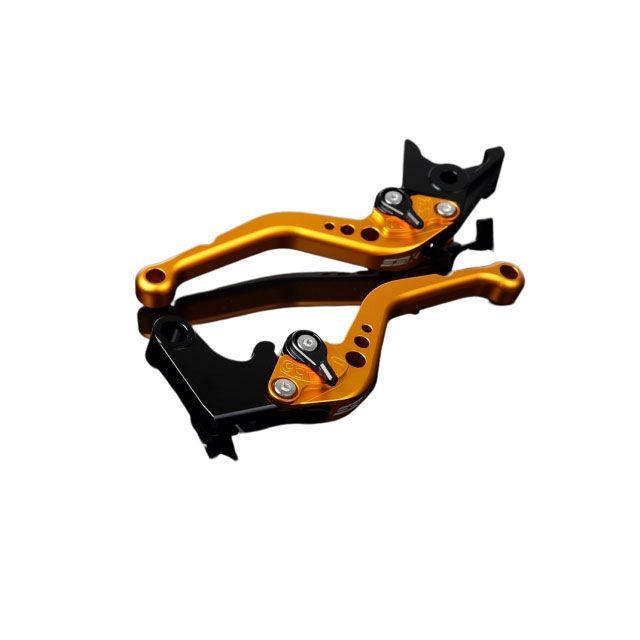 SPEEDRA アルミビレットアジャストレバーセット スタンダードショート（レバー本体：マットゴールド） アジャスター マットブラック LVCM041GD-BK SPEEDRA レバー バイク YZF-R1