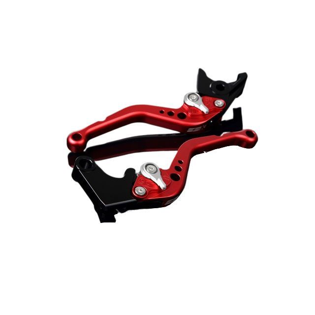 SPEEDRA アルミビレットアジャストレバーセット スタンダードショート（レバー本体：マットレッド） アジャスター マットシルバー LVCM041RD-SR SPEEDRA レバー バイク YZF-R1