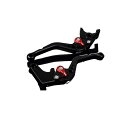 SPEEDRA アルミビレットアジャストレバーセット スタンダードショート(レバー本体:マットブラック) アジャスター マットレッド LVCM063BK-RD SPEEDRA レバー バイク(2)
