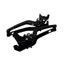 SPEEDRA アルミビレットアジャストレバーセット 3D可倒式(レバー本体:マットブラック) アジャスター マットブラック LVDM013BK-BK メーカー在庫あり SPEEDRA レバー バイク
