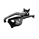 SPEEDRA アルミビレットアジャストレバーセット 3D可倒式(レバー本体:マットチタン) アジャスター マットシルバー LVDM016TM-SR SPEEDRA レバー バイク CB1000R CBR1000RR(2)