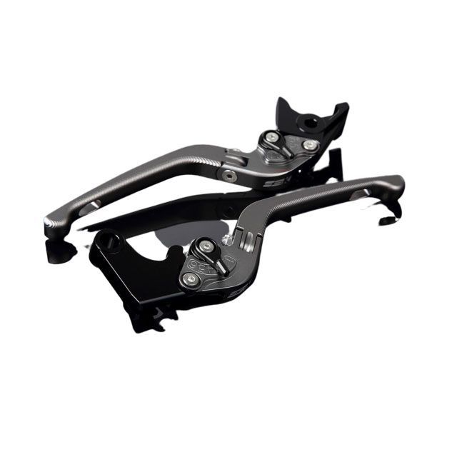 SPEEDRA アルミビレットアジャストレバーセット 3D可倒式（レバー本体：マットチタン） アジャスター マットブラック LVDM037TM-BK SPEEDRA レバー バイク FJR1300 XT1200Z