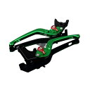 SPEEDRA アルミビレットアジャストレバーセット 3D可倒式(レバー本体:マットグリーン) アジャスター マットレッド LVDM053GN-RD SPEEDRA レバー バイク