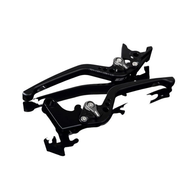 SPEEDRA アルミビレットアジャストレバーセット 3Dロング（レバー本体：マットブラック） アジャスター マットチタン LVEM028BK-TM SPEEDRA レバー バイク