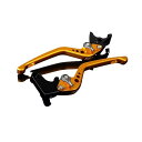 SPEEDRA アルミビレットアジャストレバーセット 3Dロング(レバー本体:マットゴールド) アジャスター マットチタン LVEM058GD-TM SPEEDRA レバー バイク(2)