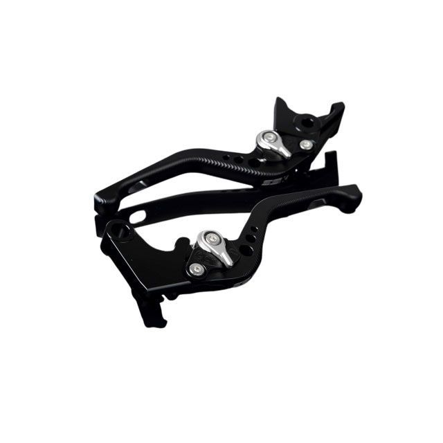 SPEEDRA アルミビレットアジャストレバーセット 3Dショート（レバー本体：マットブラック） アジャスター マットシルバー LVFM004BK-SR SPEEDRA レバー バイク