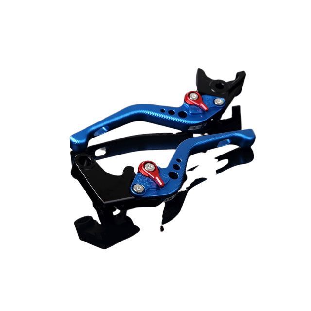 SPEEDRA アルミビレットアジャストレバーセット 3Dショート（レバー本体：マットブルー） アジャスター マットレッド LVFM025BE-RD SPEEDRA レバー バイク