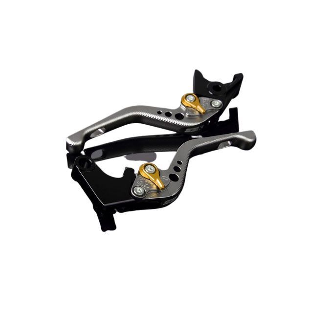 SPEEDRA アルミビレットアジャストレバーセット 3Dショート（レバー本体：マットチタン） アジャスター マットゴールド LVFM027TM-GD SPEEDRA レバー バイク