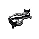 SPEEDRA アルミビレットアジャストレバーセット 3Dショート(レバー本体:マットチタン) アジャスター マットシルバー LVFM056TM-SR SPEEDRA レバー バイク(2)