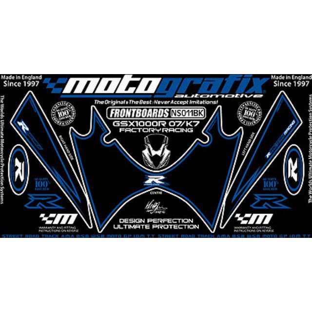 MOTOGRAFIX ボディパッド Front スズキ タイプ NS011BK MT-NS011BK モトグラフィックス ドレスアップ・カバー バイク GSX-R1000