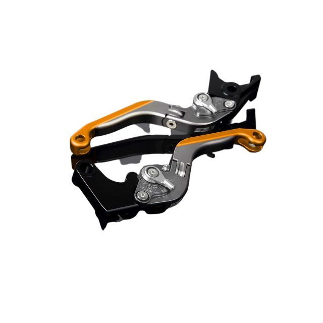 SPEEDRA アルミビレットアジャストレバーセット 可倒延長式（レバー本体：マットチタン） アジャスター マットシルバー エクステンション マットゴールド LVGM008TM-SRGD SPEEDRA レバー バイク CBR600F CB600F