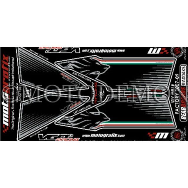 MOTOGRAFIX ボディパッド Rear アプリリア タイプ RA004KS MT-RA004KS モトグラフィックス ドレスアップ・カバー バイク RSV1000R RSV1000R MILLE