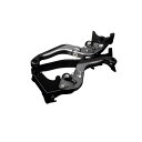 SPEEDRA アルミビレットアジャストレバーセット 可倒延長式(レバー本体:マットチタン) アジャスター マットブラック エクステンション マットブラック LVGM021TM-BKBK SPEEDRA レバー バイク(2)
