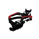 SPEEDRA アルミビレットアジャストレバーセット 可倒延長式(レバー本体:マットブラック) アジャスター マットシルバー エクステンション マットレッド LVGM030BK-SRRD SPEEDRA レバー バイク Ninja ZX-14R ABS…(2)