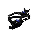 SPEEDRA アルミビレットアジャストレバーセット 可倒延長式(レバー本体:マットブラック) アジャスター マットブルー エクステンション マットブラック LVGM034BK-BEBK メーカー在庫あり SPEEDRA レバー バイク(2)