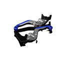 SPEEDRA アルミビレットアジャストレバーセット 可倒延長式(レバー本体:マットチタン) アジャスター マットシルバー エクステンション マットブルー LVGM034TM-SRBE SPEEDRA レバー バイク(2)