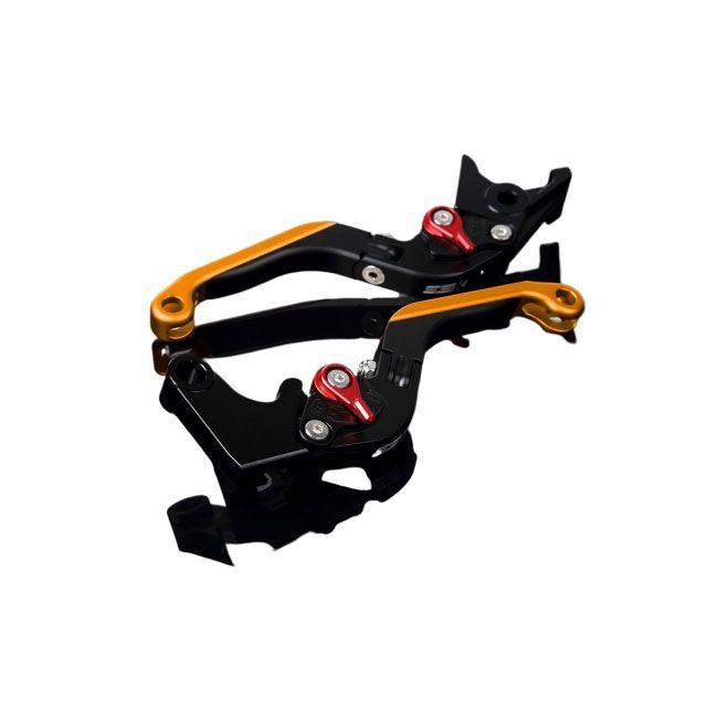 SPEEDRA アルミビレットアジャストレバーセット 可倒延長式（レバー本体：マットブラック） アジャスター マットレッド エクステンション マットゴールド LVGM037BK-RDGD SPEEDRA レバー バイク FJR1300 XT1200Z