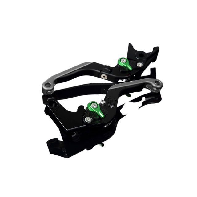 SPEEDRA アルミビレットアジャストレバーセット 可倒延長式（レバー本体：マットブラック） アジャスター マットグリーン エクステンション マットチタン LVGM037BK-GNTM SPEEDRA レバー バイク FJR1300 XT1200Z