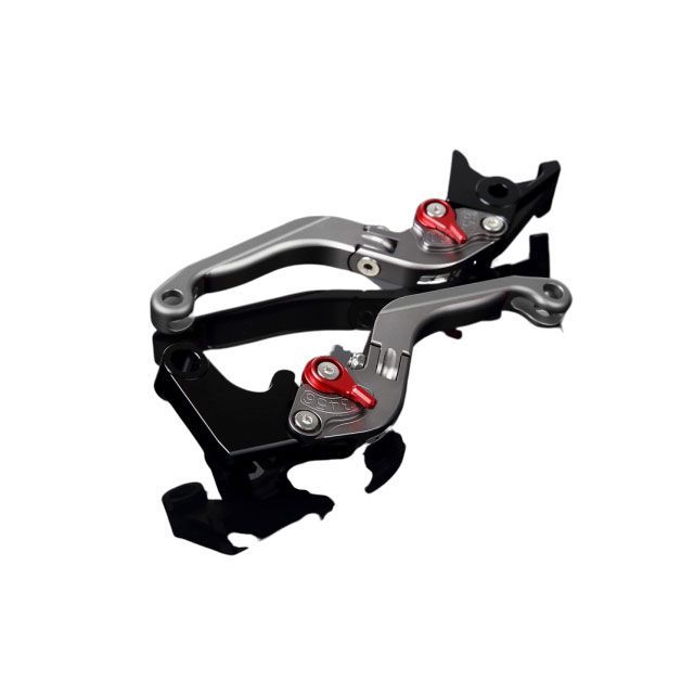 SPEEDRA アルミビレットアジャストレバーセット 可倒延長式（レバー本体：マットチタン） アジャスター マットレッド エクステンション マットチタン LVGM039TM-RDTM メーカー在庫あり SPEEDRA レバー バイク