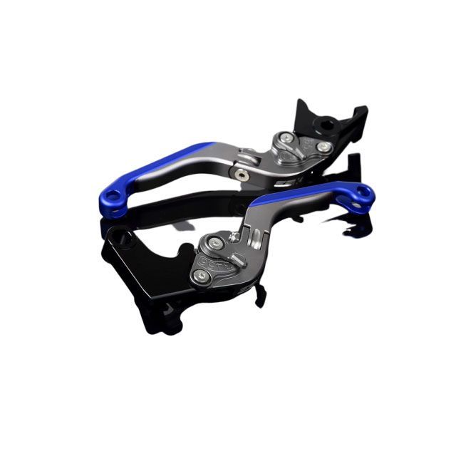 SPEEDRA アルミビレットアジャストレバーセット 可倒延長式（レバー本体：マットチタン） アジャスター マットチタン エクステンション マットブルー LVGM040TM-TMBE SPEEDRA レバー バイク YZF-R1 YZF-R6