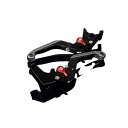 SPEEDRA アルミビレットアジャストレバーセット 可倒延長式(レバー本体:マットブラック) アジャスター マットレッド エクステンション マットチタン LVGM051BK-RDTM メーカー在庫あり SPEEDRA レバー バイク B-KING(2)