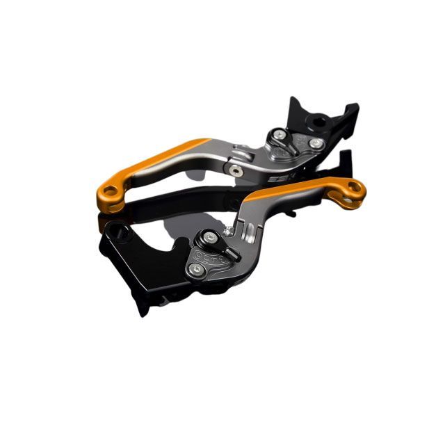 SPEEDRA アルミビレットアジャストレバーセット 可倒延長式（レバー本体：マットチタン） アジャスター マットブラック エクステンション マットゴールド LVGM053TM-BKGD SPEEDRA レバー バイク