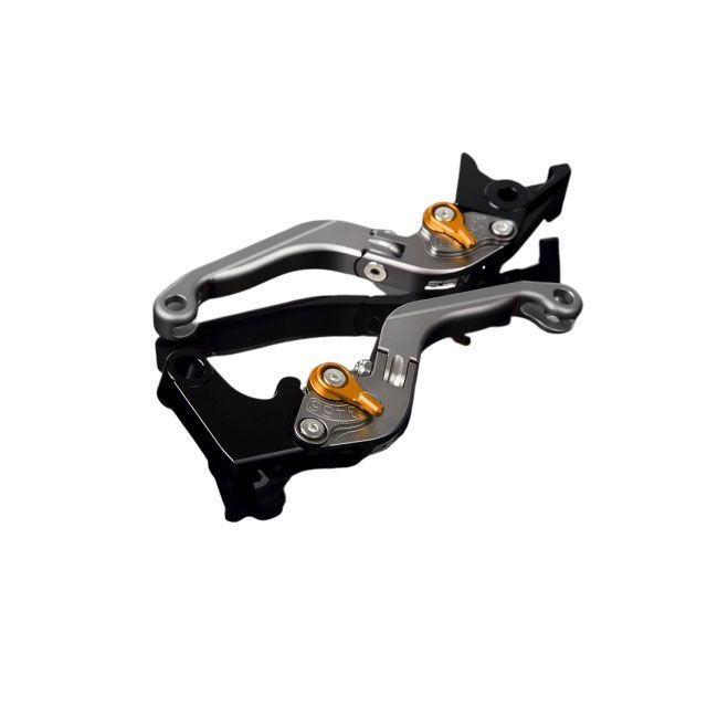 SPEEDRA アルミビレットアジャストレバーセット 可倒延長式（レバー本体：マットチタン） アジャスター マットゴールド エクステンション マットチタン LVGM053TM-GDTM SPEEDRA レバー バイク