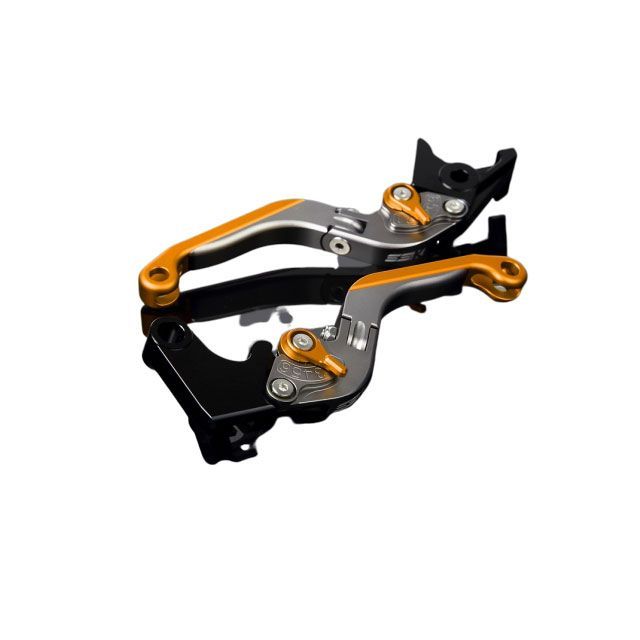 SPEEDRA アルミビレットアジャストレバーセット 可倒延長式（レバー本体：マットチタン） アジャスター マットゴールド エクステンション マットゴールド LVGM054TM-GDGD SPEEDRA レバー バイク GSX1300R隼