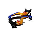 SPEEDRA アルミビレットアジャストレバーセット 可倒延長式(レバー本体:マットゴールド) アジャスター マットレッド エクステンション マットブルー LVGM055GD-RDBE SPEEDRA レバー バイク(2)