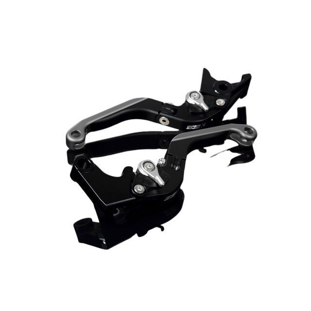 SPEEDRA アルミビレットアジャストレバーセット 可倒延長式（レバー本体：マットブラック） アジャスター マットシルバー エクステンション マットチタン LVGM056BK-SRTM SPEEDRA レバー バイク