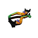 SPEEDRA アルミビレットアジャストレバーセット 可倒延長式(レバー本体:マットゴールド) アジャスター マットブルー エクステンション マットグリーン LVGM060GD-BEGN メーカー在庫あり SPEEDRA レバー バイク(2)