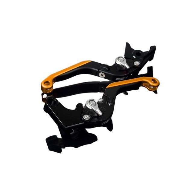 SPEEDRA アルミビレットアジャストレバーセット 可倒延長式（レバー本体：マットブラック） アジャスター マットシルバー エクステンション マットゴールド LVGM062BK-SRGD SPEEDRA レバー バイク