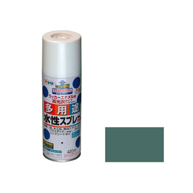 アサヒペン 水性多用途スプレー 420mL（オールドグリーン） AP9010243 asahipen 日用品 日用品