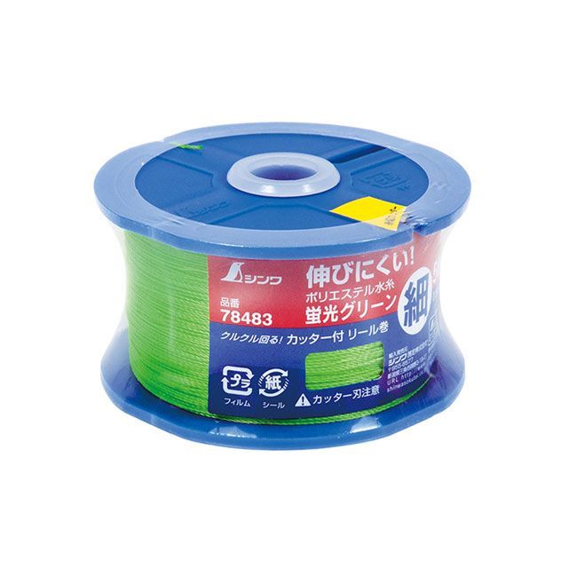 shinwasokutei 78483PE水糸リール蛍光グリーン細0.5/500 78483 シンワ測定 日用品 日用品