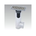 AWES スーパートラップ付角目皿VP・VU兼用(D-ZL付) DZL-STDK-PU 150x150x75x50 アウス 日用品 日用品(3)