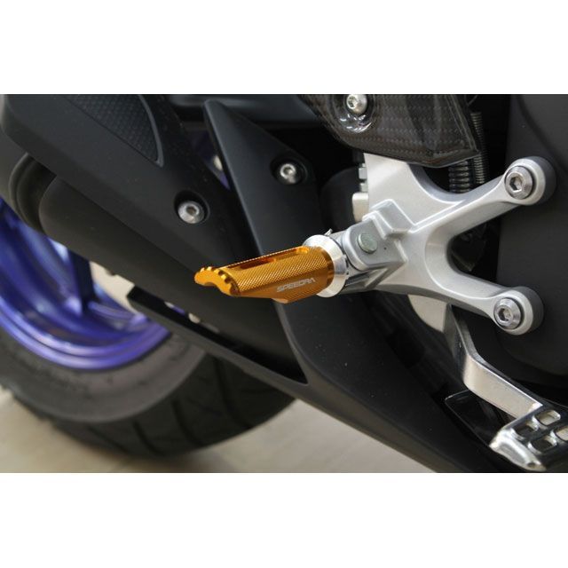 SPEEDRA アルミ削り出しステップ レーシングタイプ ライダー用 取付部 シルバー ステップバー チタン AFPR115TM メーカー在庫あり SPEEDRA ステップ バイク YZF-R25/YZF-R3/MT-25/MT-03