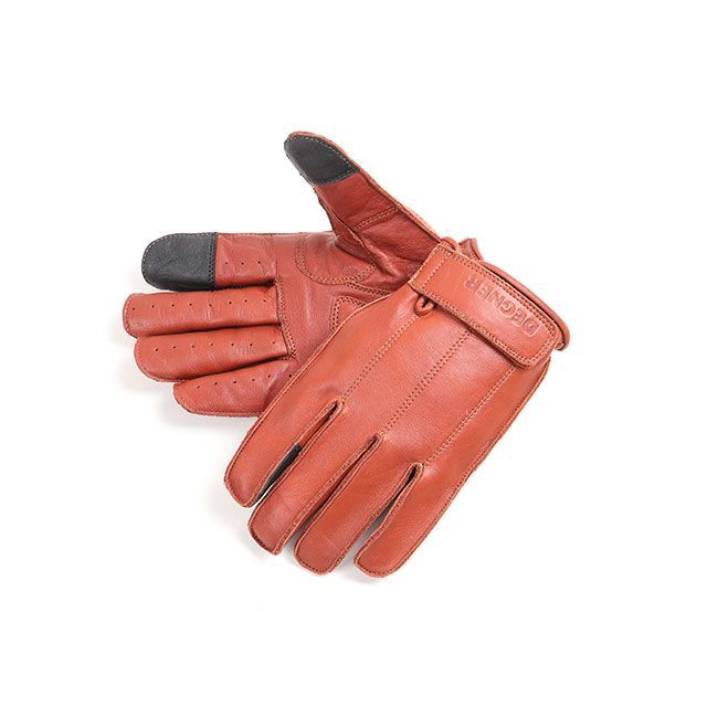 DEGNER 2020春夏モデル TG-58 レザーショートグローブ（ブラウン） サイズ M TG-58 メーカー在庫あり デグナー レザーグローブ バイク(2)