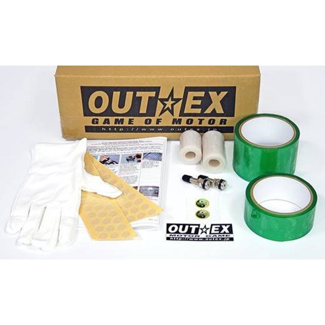 OUTEX クリアーチューブレスキット フロント17〜19×1.85 WM & リア17〜19×3.50 MT FR1835 アウテックス..