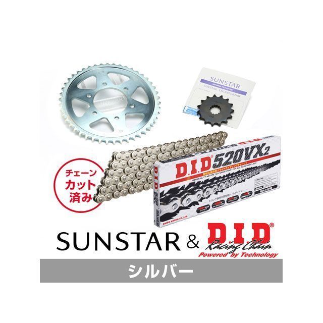 サンスター KD35106 スプロケット＆チェーンキット（シルバー） KD35106 SUNSTAR スプロケット関連パーツ バイク CB400SS