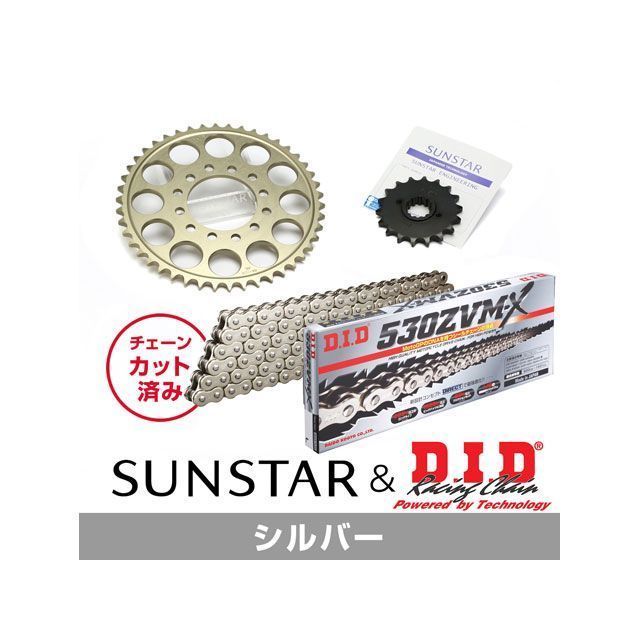 SET KD58712 サンスター スプロケット＆DID チェーンキット（シルバー） KD58712 セット商品 スプロケット関連パーツ バイク GSX750S KATANA