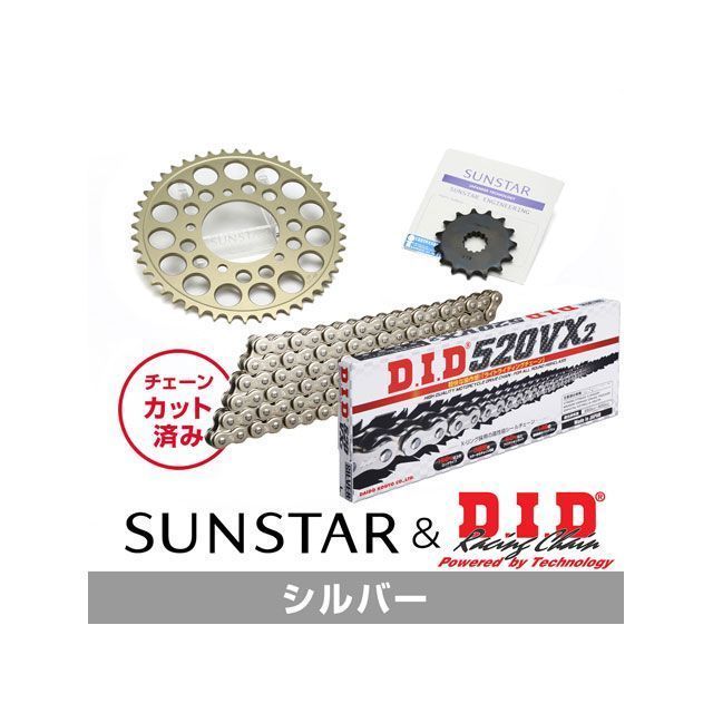 サンスター KD3L202 スプロケット＆チェーンキット（シルバー） KD3L202 SUNSTAR スプロケット関連パーツ バイク GPZ400R