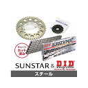 ●メーカー名：サンスター / SUNSTAR●商品名：KD5B111 スプロケット＆チェーンキット（スチール）●メーカー品番：KD5B111●JANコード：4589718983158商品の保証は、メーカー保証書の内容に準じます。●カラースチール●仕様フロント品番：511-17（17T）リア品番：RS-106-46（46T・ジュラルミン）チェーンサイズ：530 チェーンリンク数：112●備考チェーンと前後のスプロケットがパッケージングされたお得な駆動系交換セット。純正時の前後スプロケット歯数にてセットアップされているため、選択に悩む必要性のない便利なアイテムです。定期的な交換を薦められることの多い部品ですが、どれを選べば良いか悩んでいた方には特にオススメです！一部のモデルを除き、リアにはジュラルミン製のスプロケットを採用。純正と同様の丁数でも回転重量の低減によるハンドリングの変化が期待できます。●写真注意※画像はイメージです。メーカー車種年式型式・フレームNo.その他カワサキZZR4002001-2007※商品掲載時の適合情報です。年式が新しい車両については、必ずメーカーサイトにて適合をご確認ください。