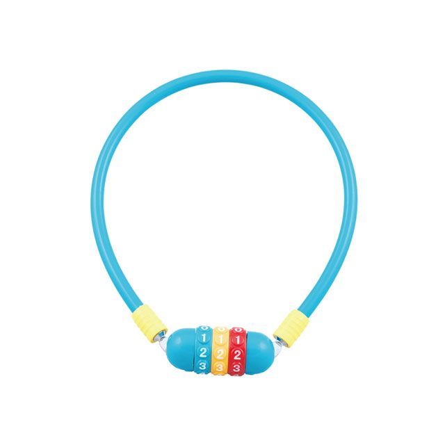 J&C ダイヤル式ワイヤーロック（JC-035W）キッズ用 φ12mm×700mm 暗証番号変更可能（ブルー） ジェイ＆シー（自転車） アクセサリー 自転車