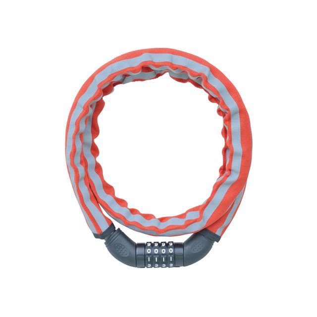 J&C ダイヤル式ワイヤーロック（JC-065W）φ18mm×1200mm 布カバー 暗証番号変更可能（レッド/反射） ジェイ＆シー（自転車） アクセサリー 自転車