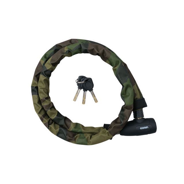 GORIN ワイヤーロック（G226W-1200）φ18mm×1200mm ジョイントワイヤーロック 鍵穴シャッター装備 ウェーブキー採用（迷彩） メーカー在庫あり ゴリン（自転車） アクセサリー 自転車